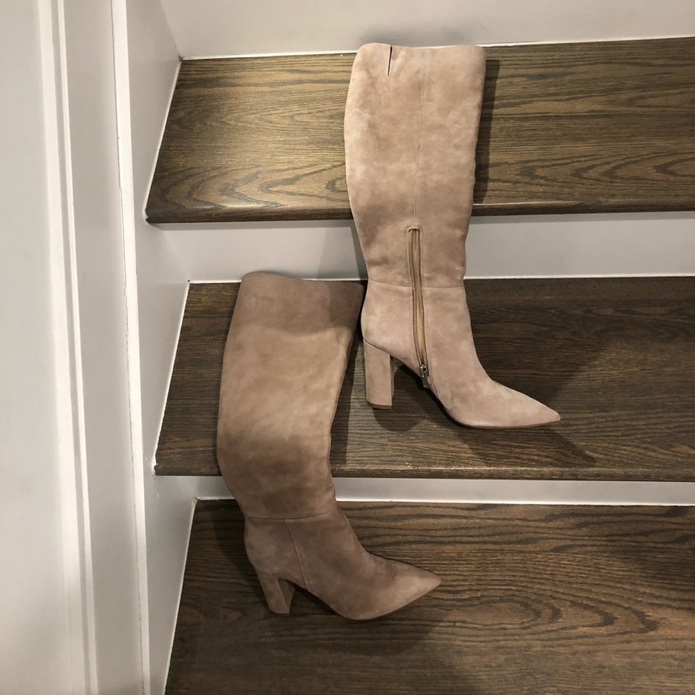 MARC FISHER Tan Suede leather knee boots size 6